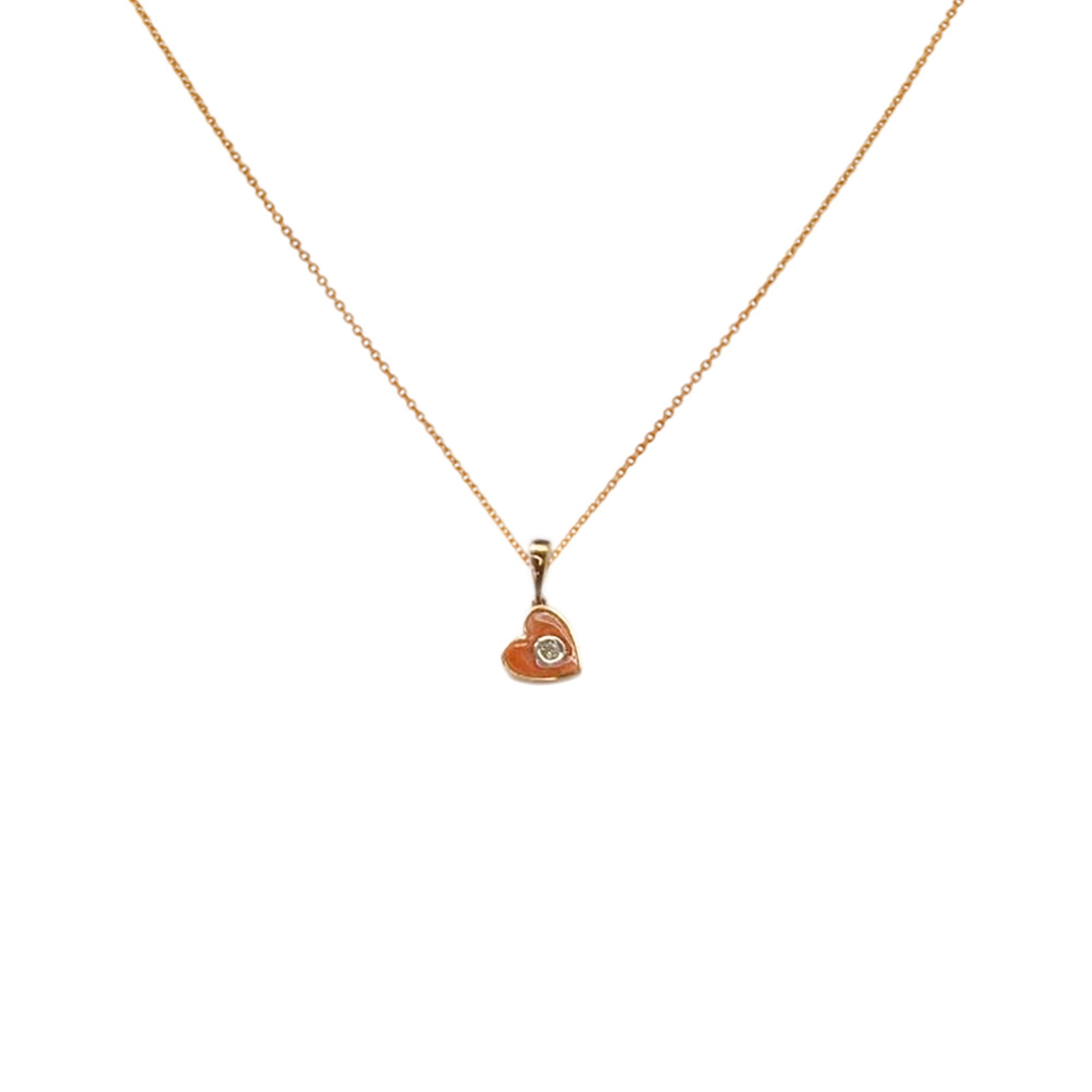 Peach Heart Pendant