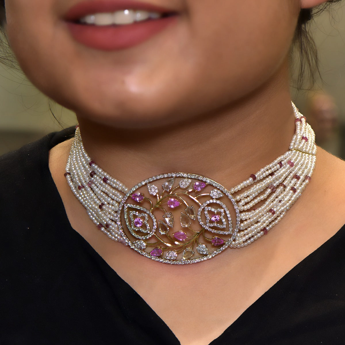 Pink Paradise Diamond Choker