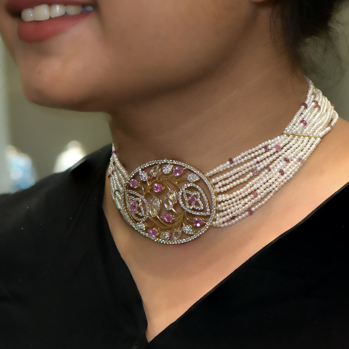 Pink Paradise Diamond Choker