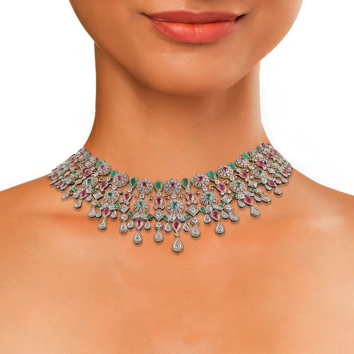 Colour Precious Diamond Necklace