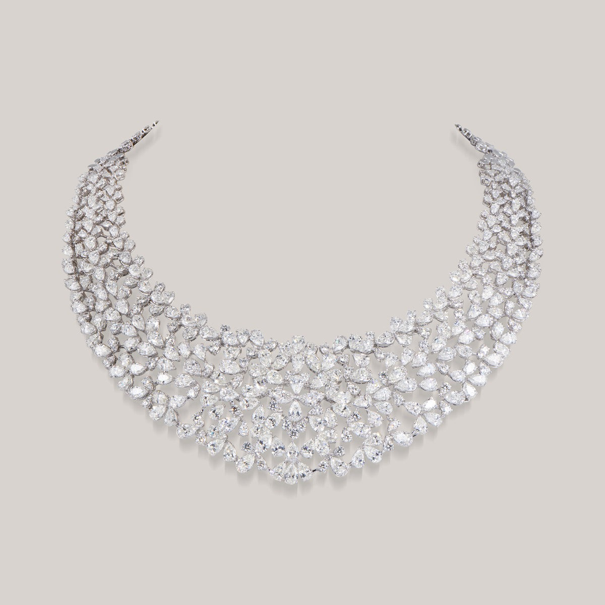 Branched Dewdrops Diamond Necklace
