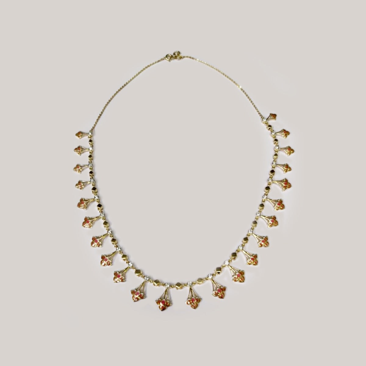 Radiant Diamond Lotus Necklace