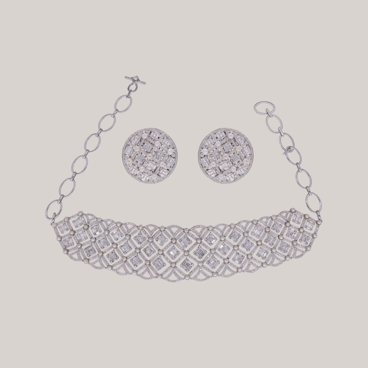 Afraa Diamond Choker Set