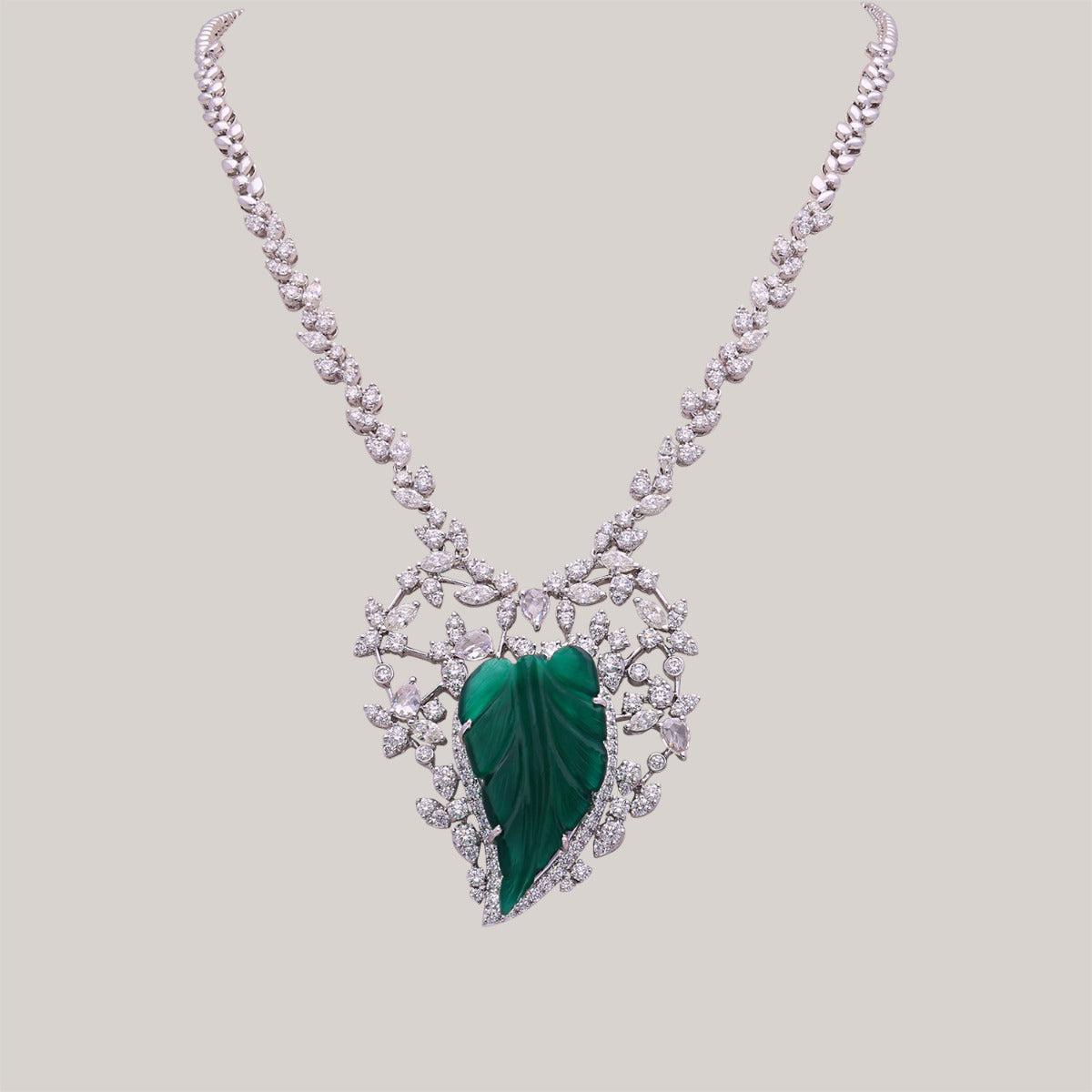 Plume Diamond Necklace