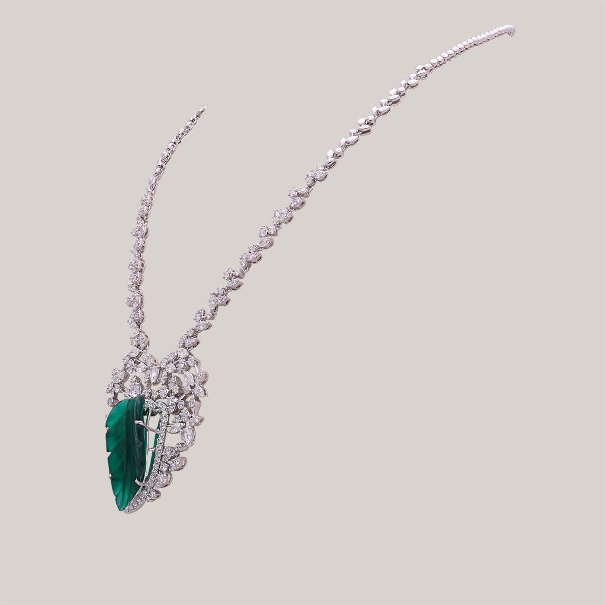 Plume Diamond Necklace