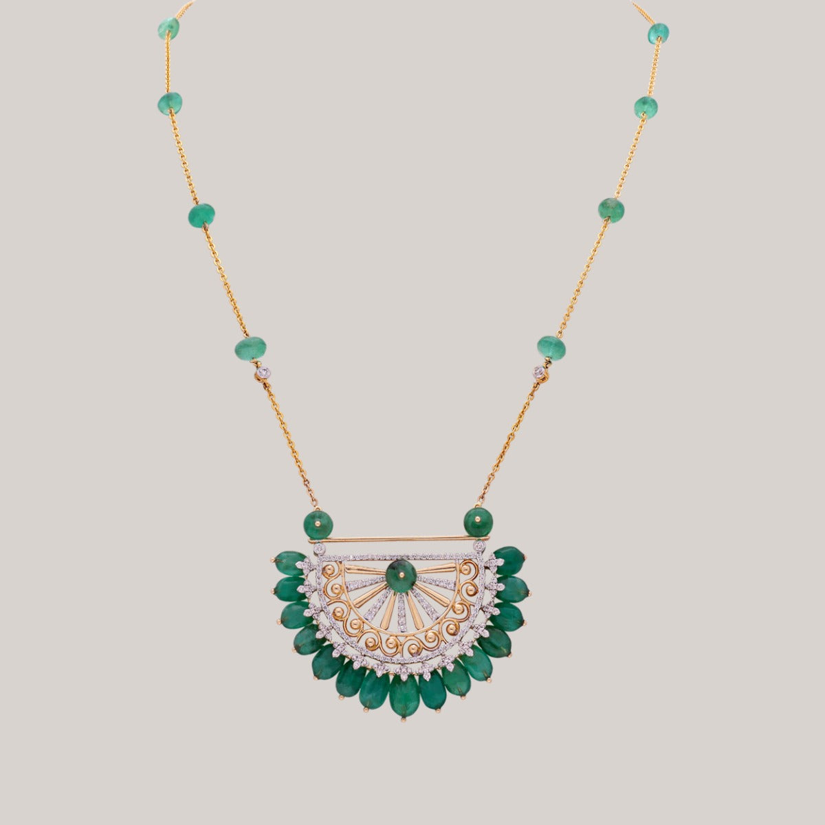 Green Serenity Diamond Necklace Set
