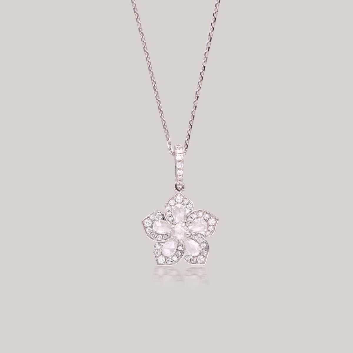 Petal Spark Diamond Necklace