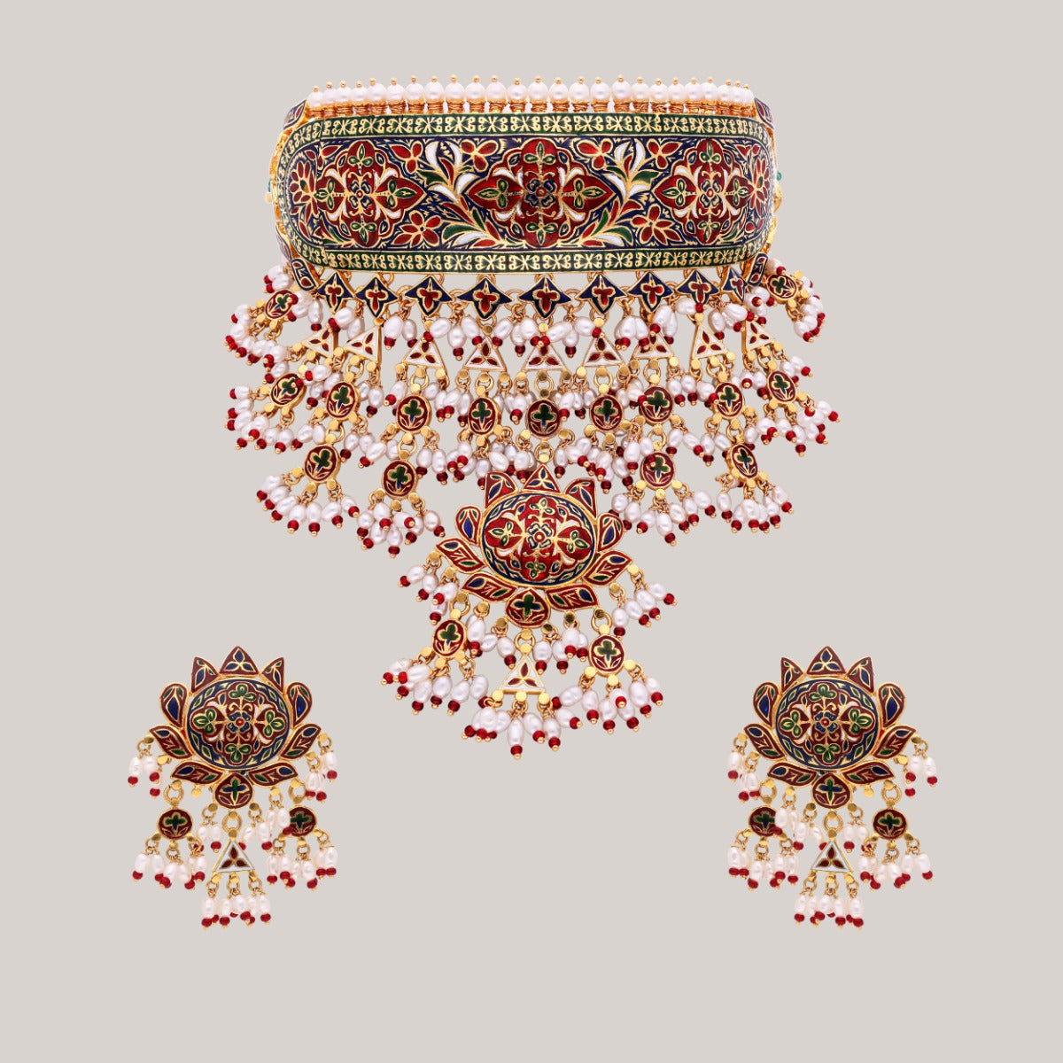 Imperial Lotus Glow Gold Choker Set