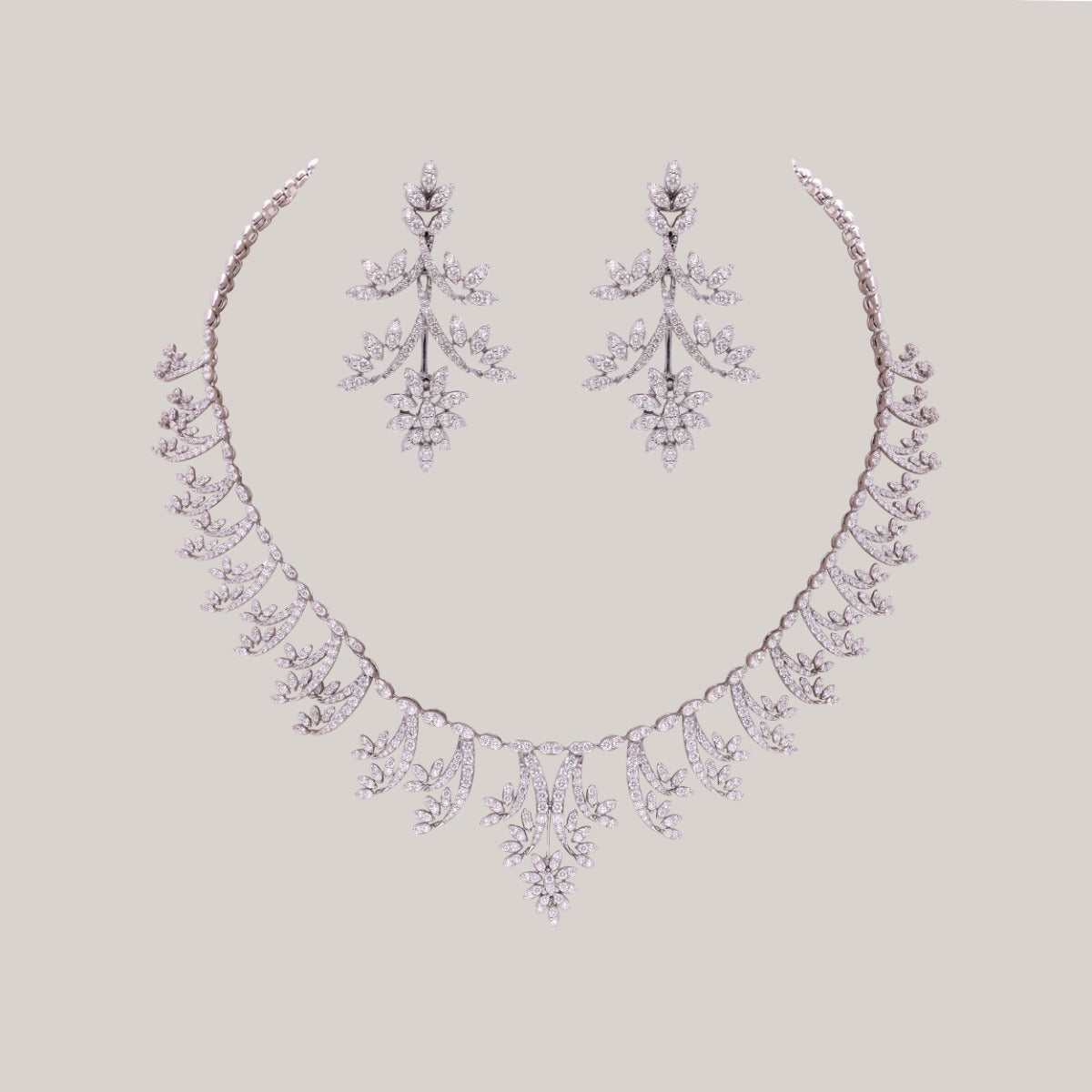 Crystal Dew Diamond Necklace Set