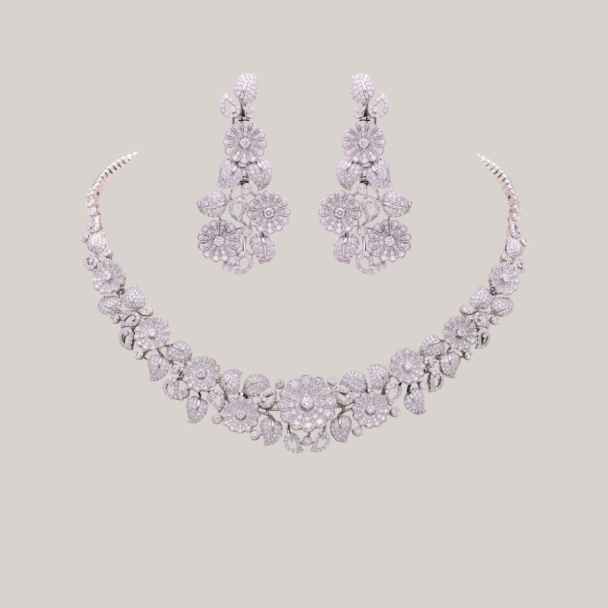 Celestial Flora Diamond Necklace Set