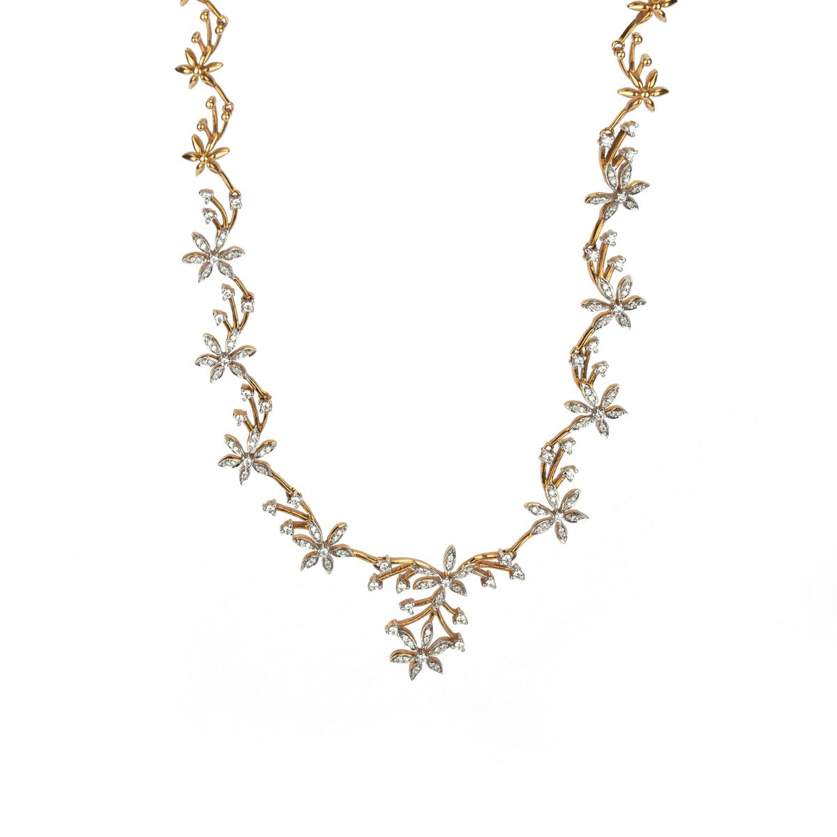 Sheek Floral Diamond Necklace