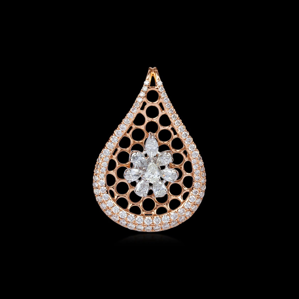 Bush Flower Diamond Pendant