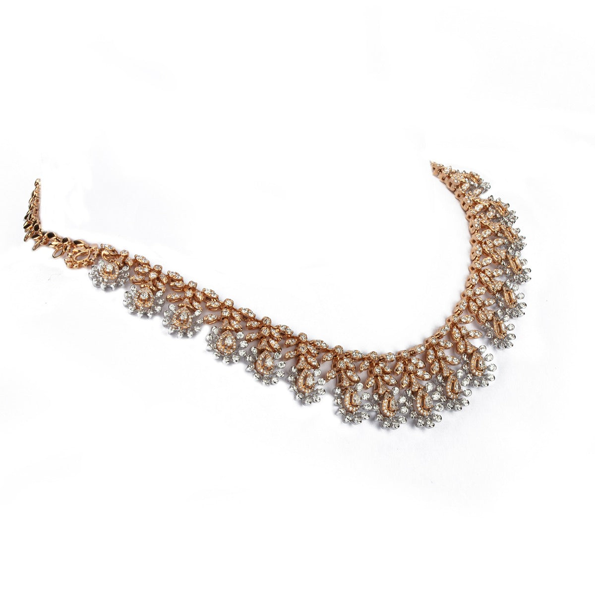 Cluster Motif Diamond Necklace