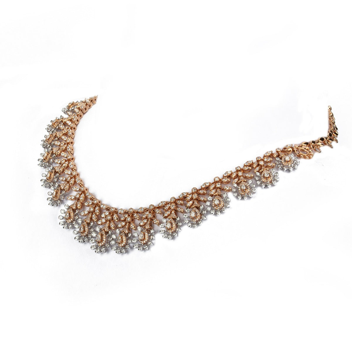 Cluster Motif Diamond Necklace