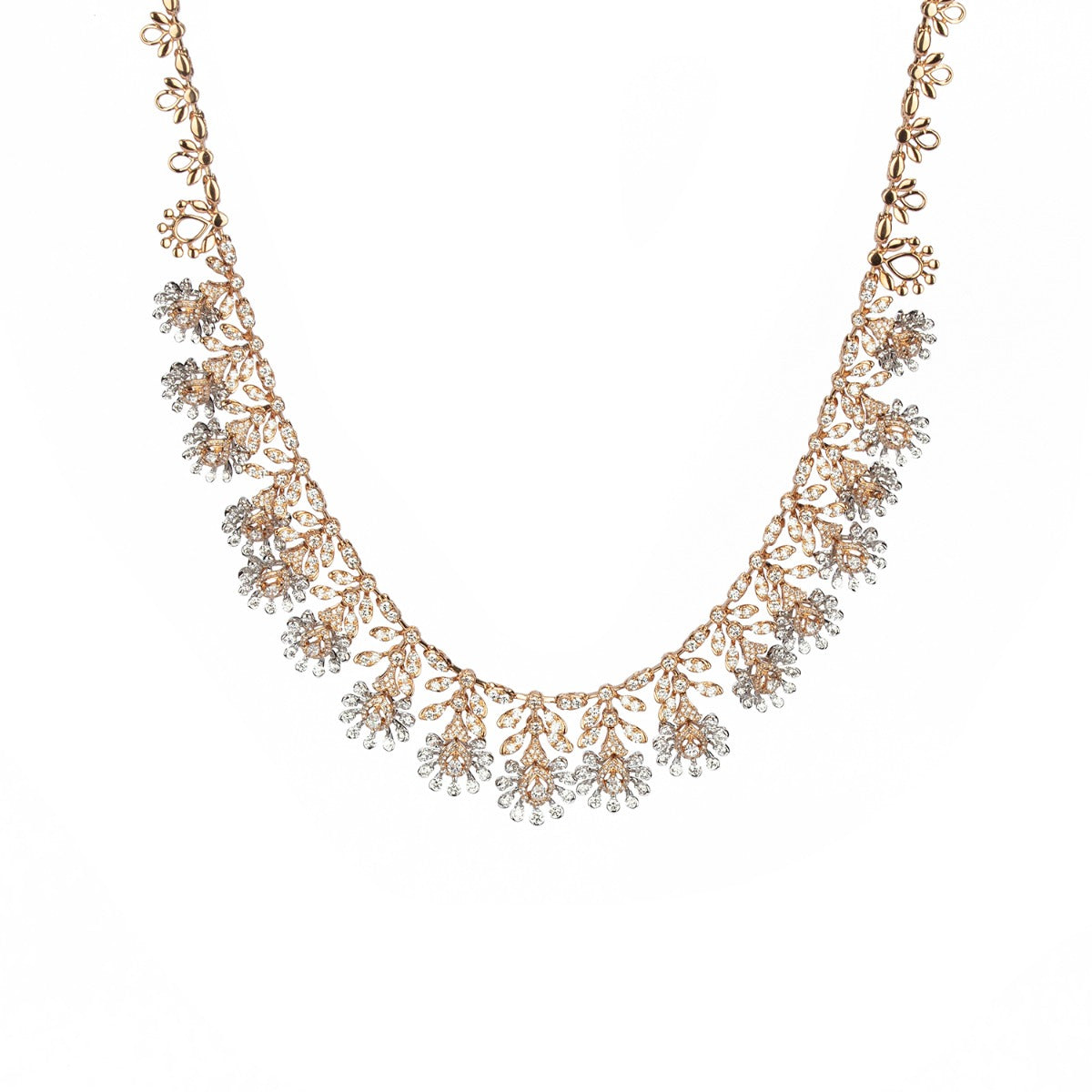 Cluster Motif Diamond Necklace