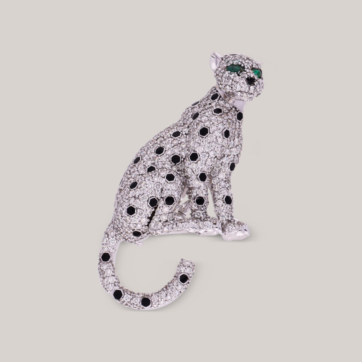 Cheetah Diamond Brooch