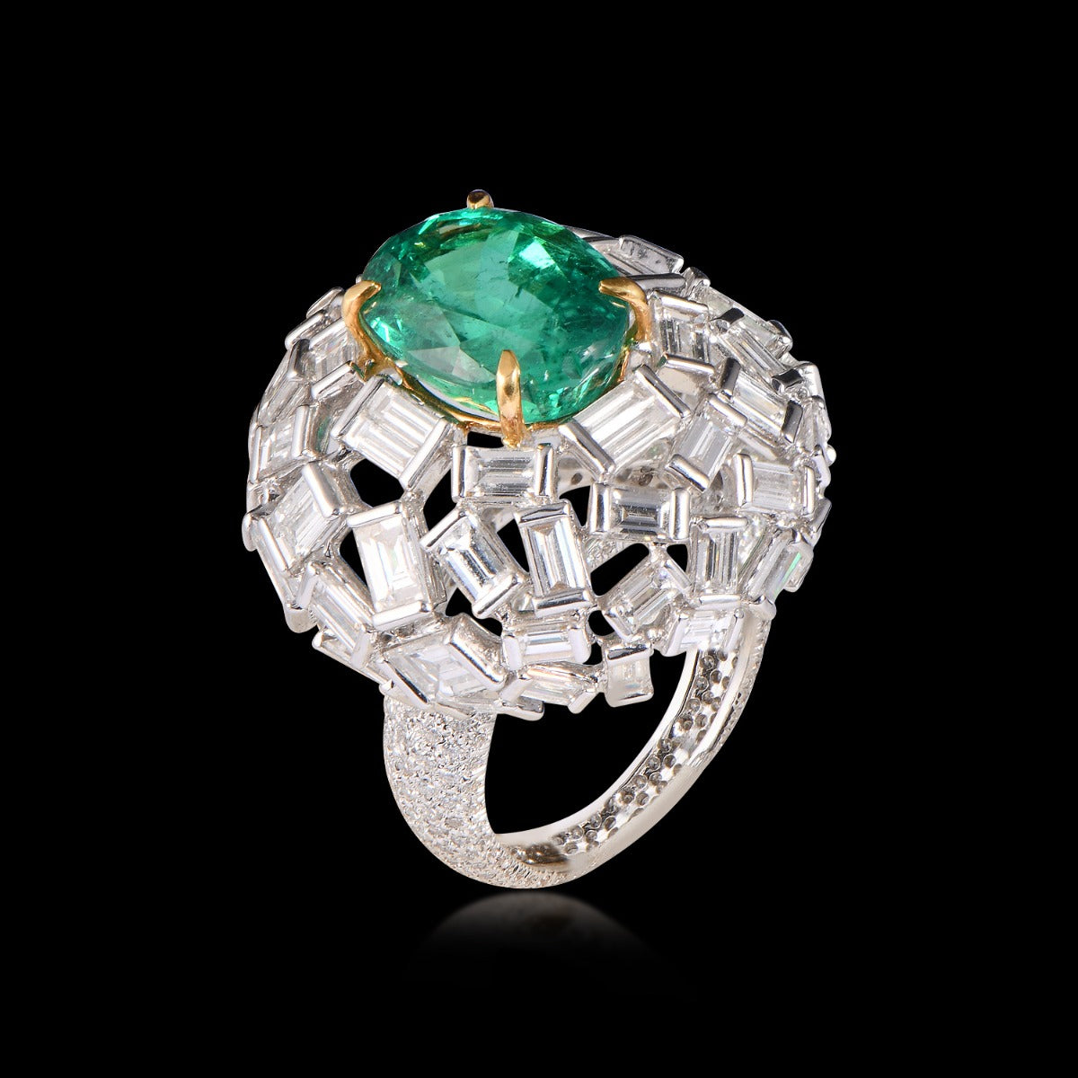 Greenish Royal Diamond Ring