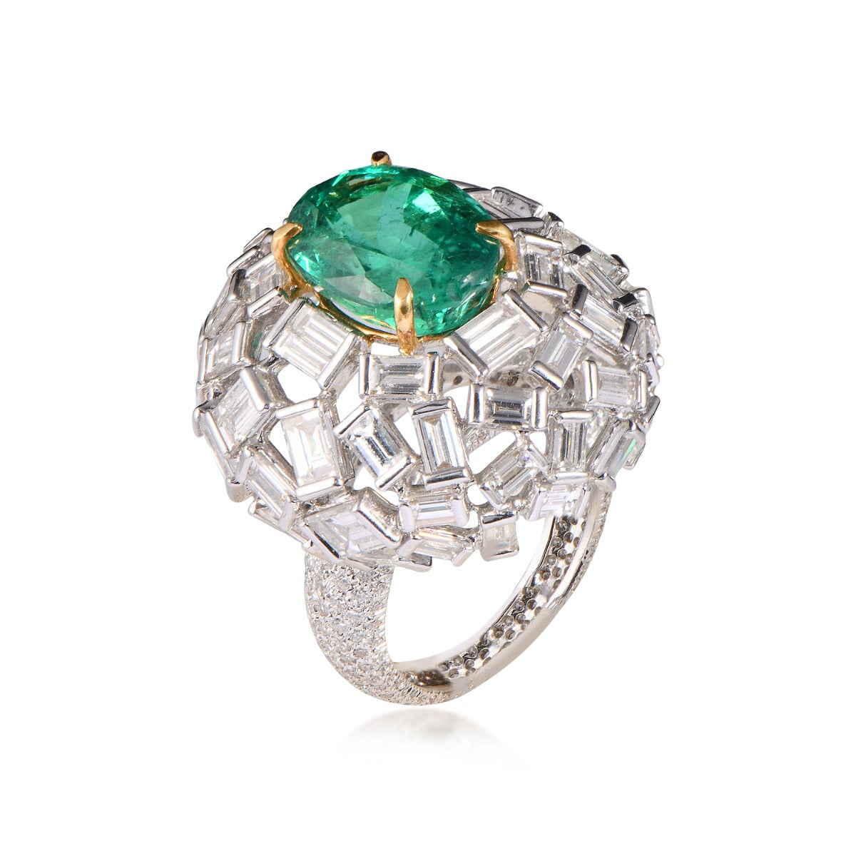 Greenish Royal Diamond Ring