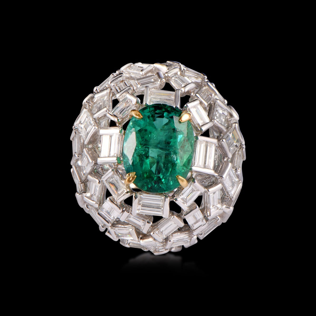 Greenish Royal Diamond Ring