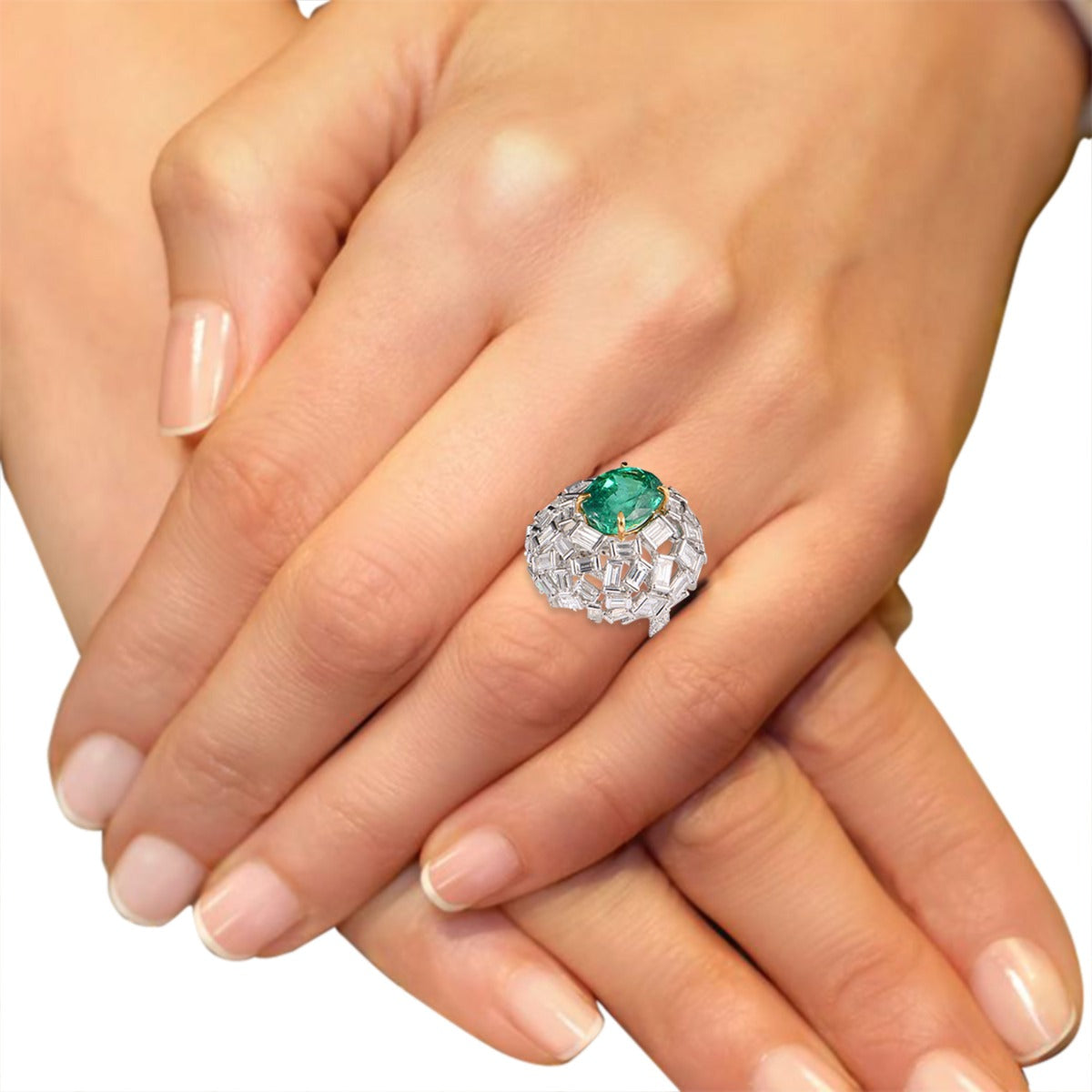 Greenish Royal Diamond Ring