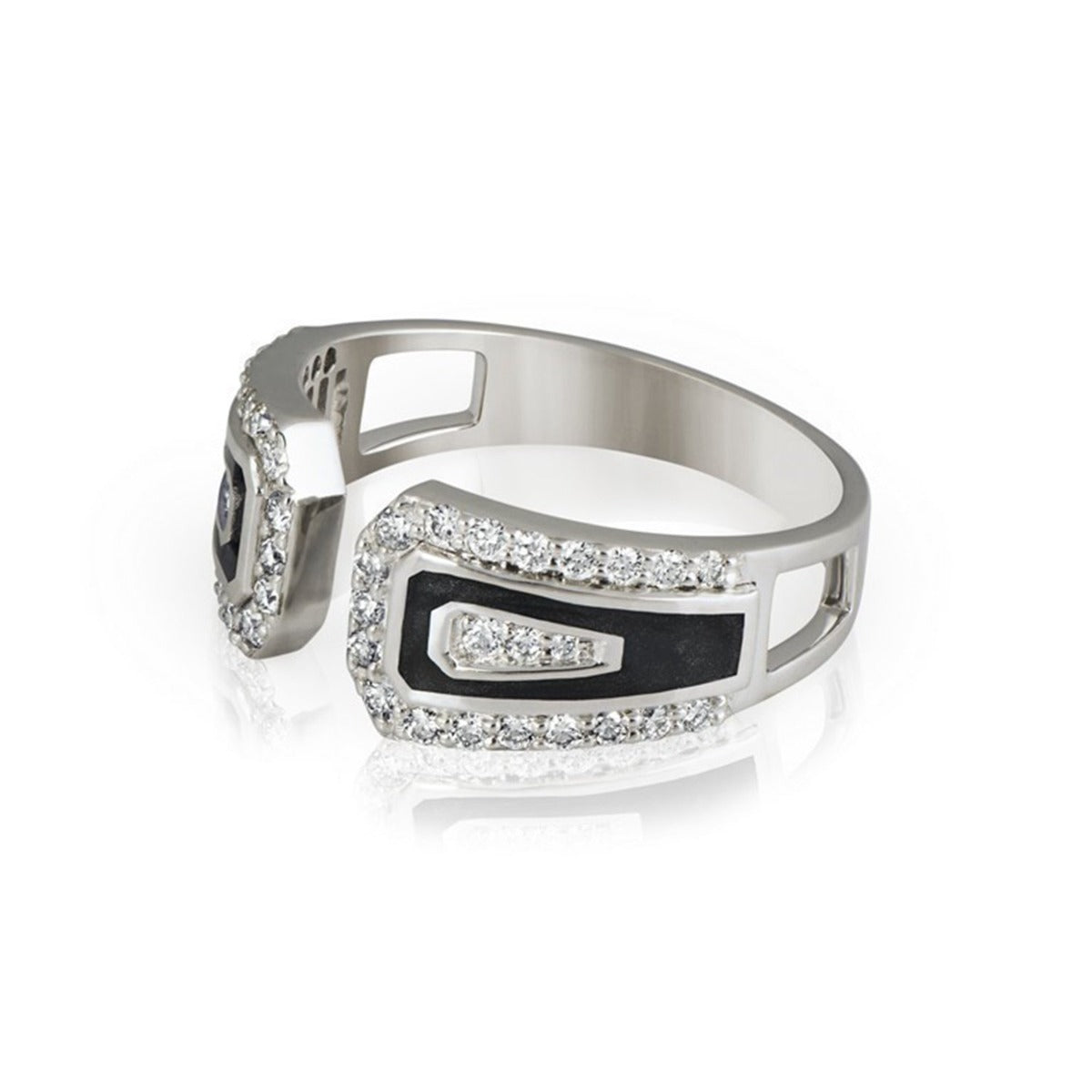 Black Canvas Diamond Ring