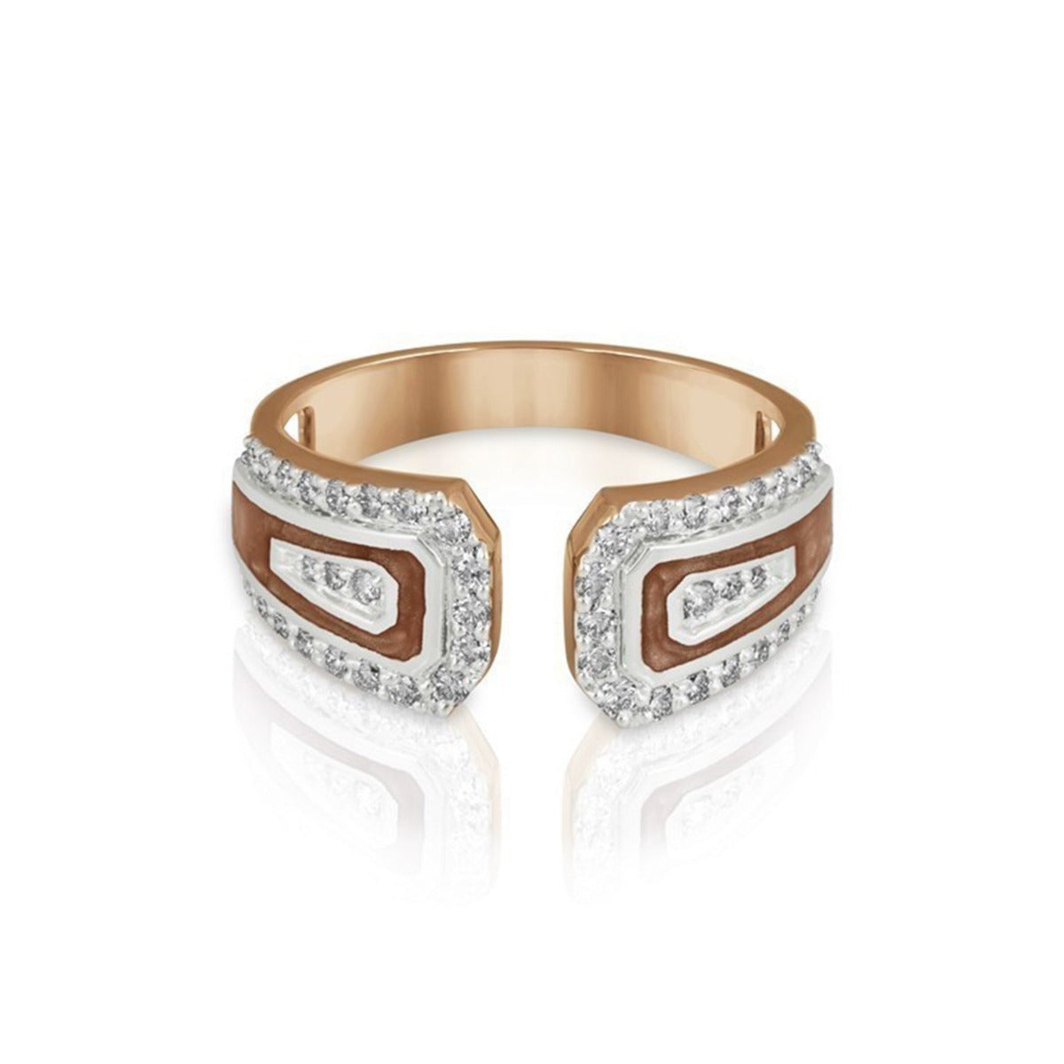Maze Rose Gold Diamond Ring