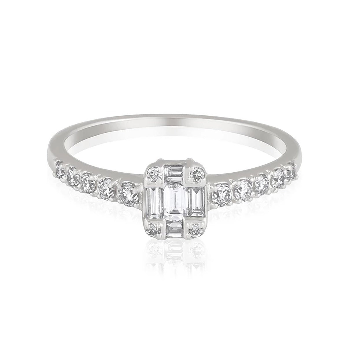 Four Cornered Diamond Ring