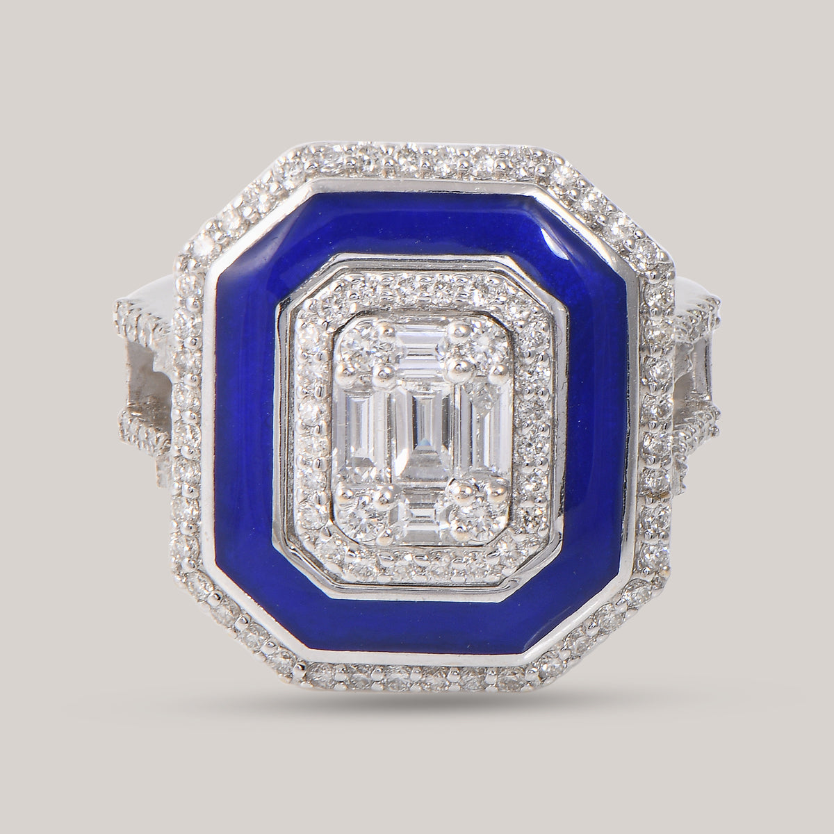 Bleu Geometric Diamond Ring