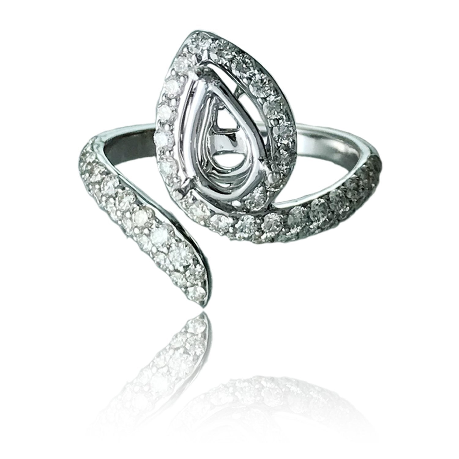 Diya Flame Diamond Ring