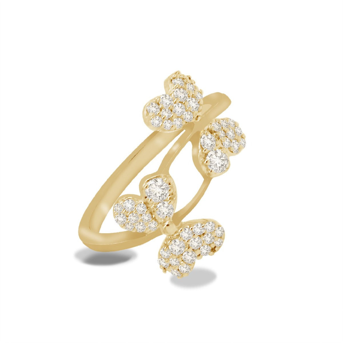 Butterflies In A Bush Diamond Ring
