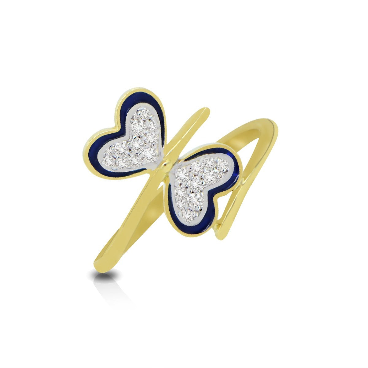 Blue Butterfly Diamond Ring
