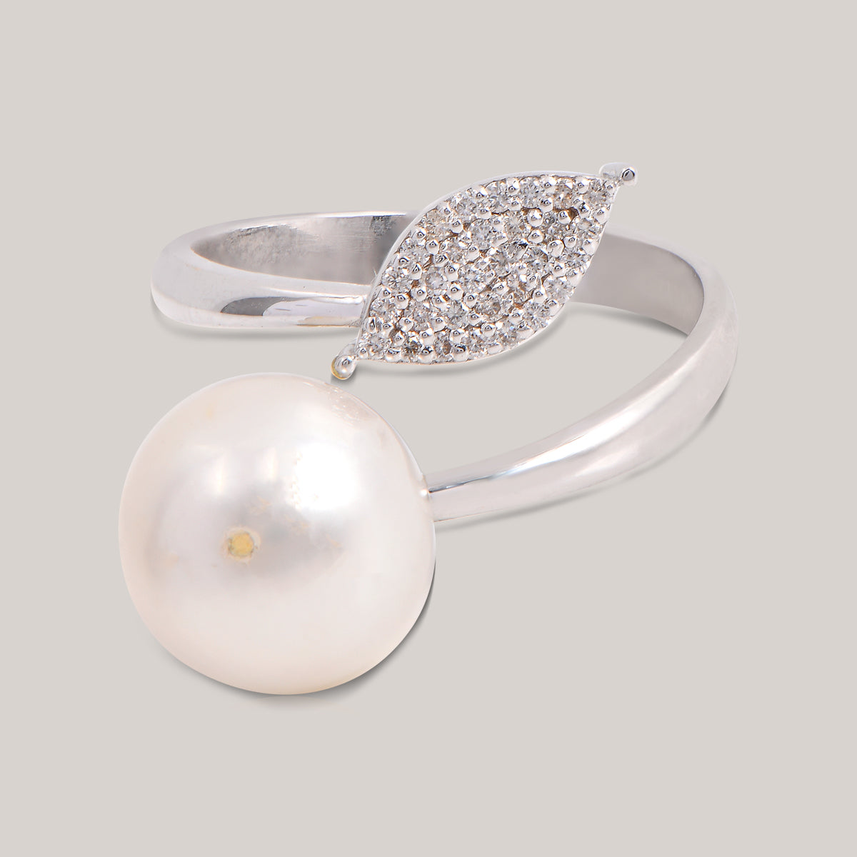 Pearl Petal Diamond Ring