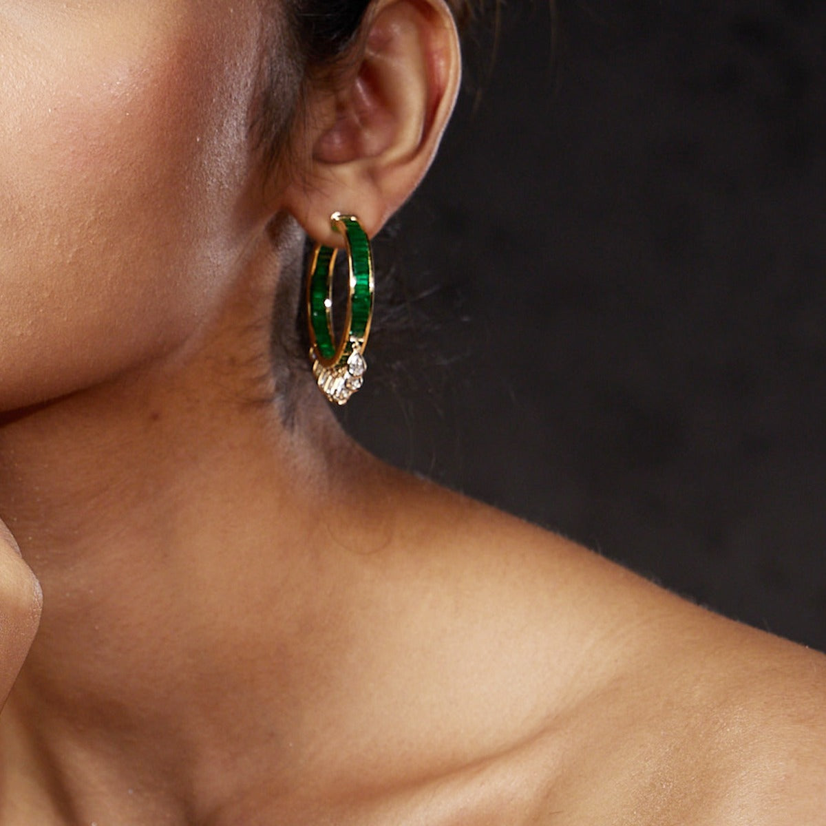 Verre Cerceau Diamond Earrings