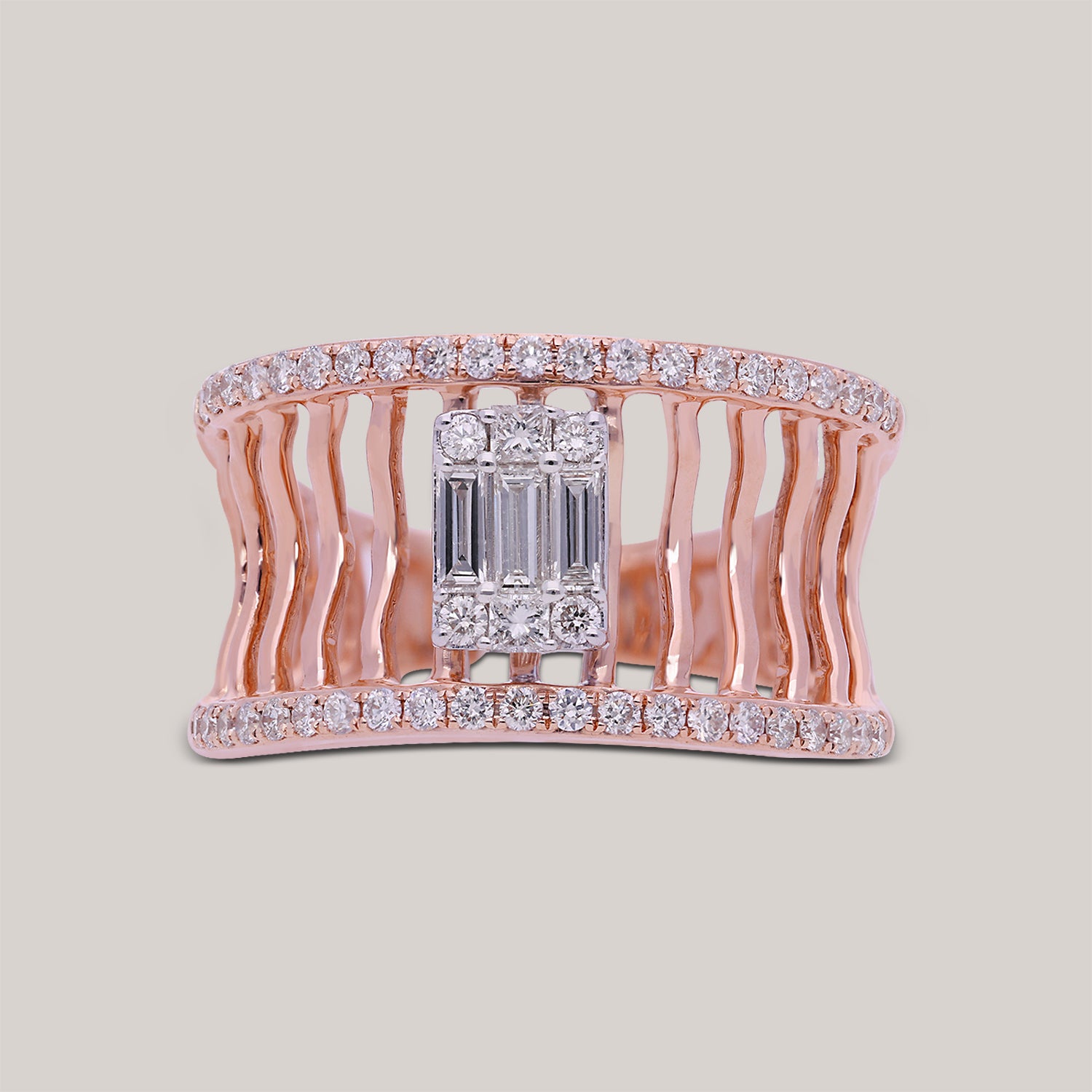 Radiant Rain Drops Diamond Ring