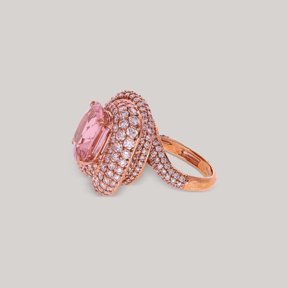 Tourmaline Dusk Diamond Ring