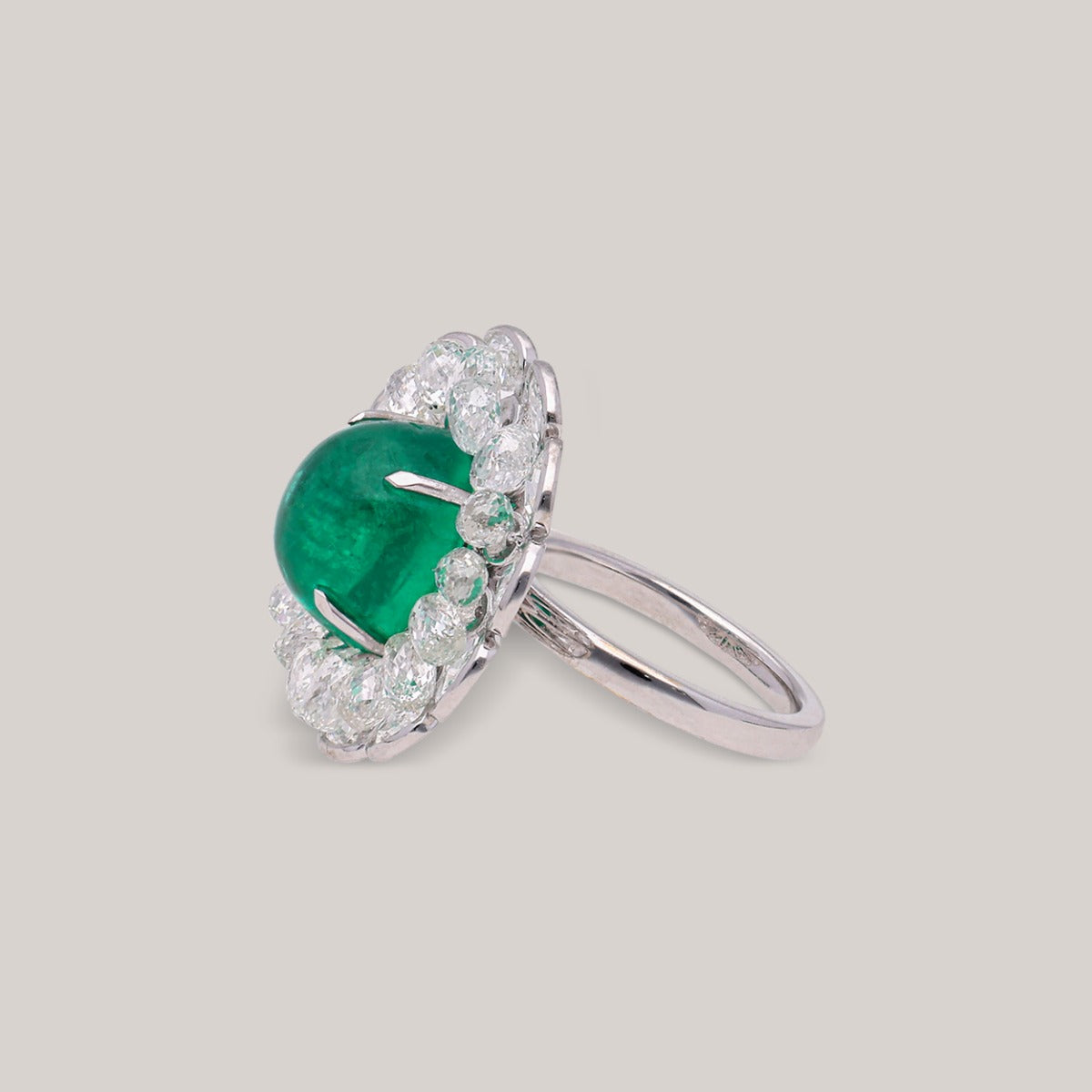 Emerald Glow Diamond Ring