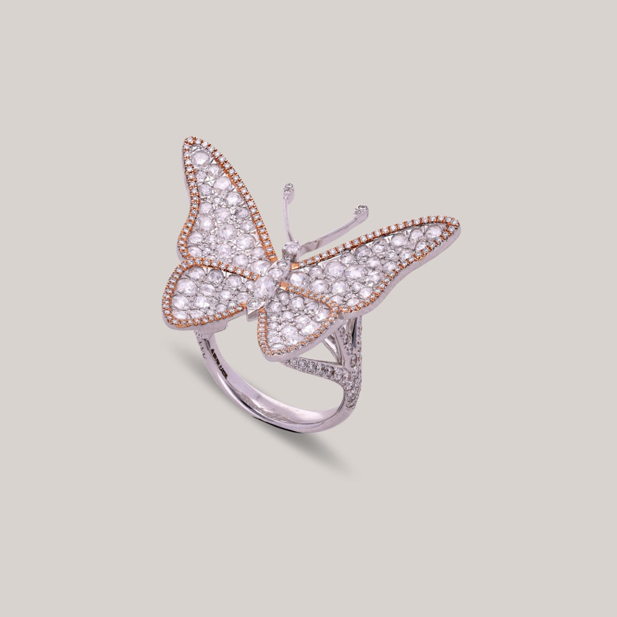 Whispering Butterfly Diamond Ring