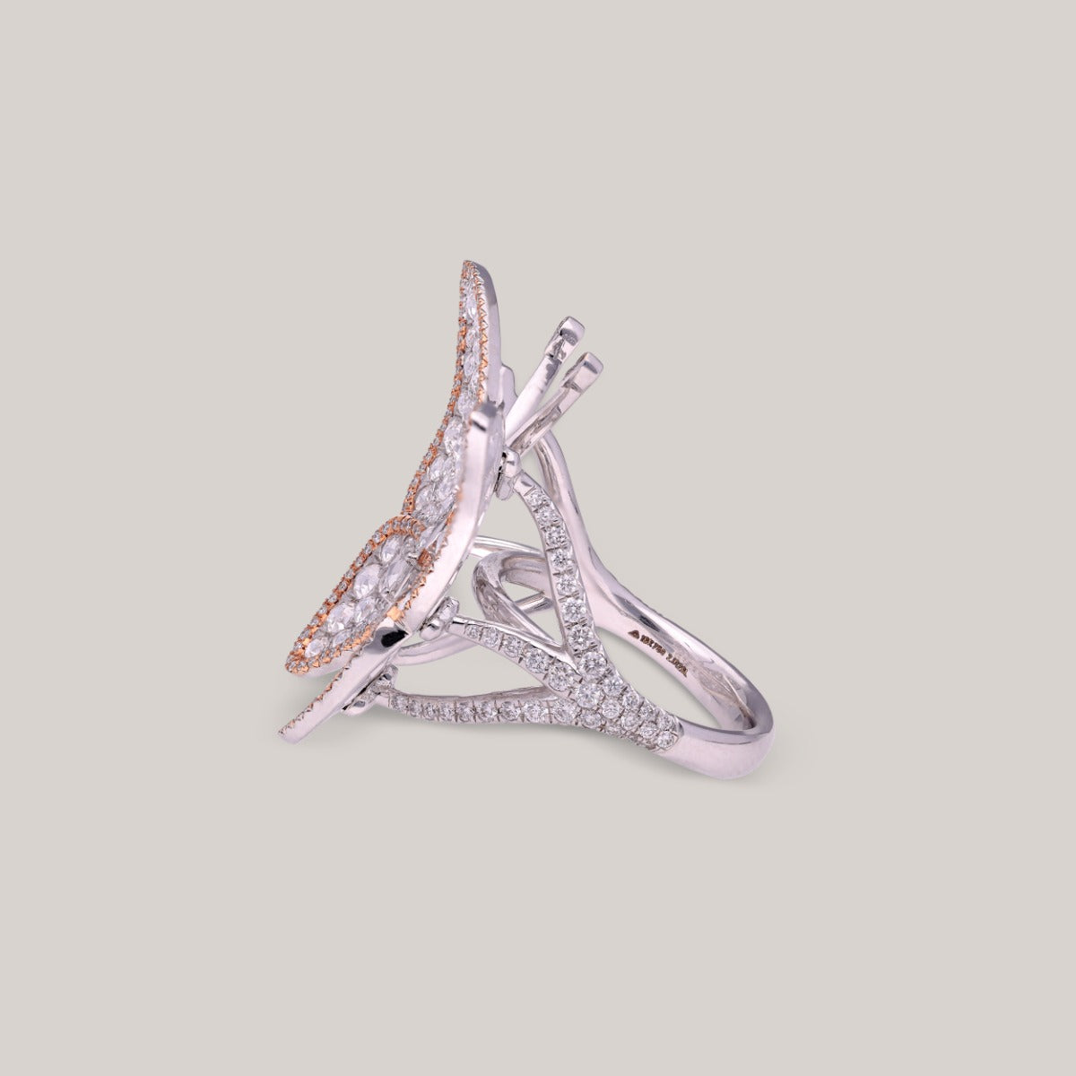 Whispering Butterfly Diamond Ring