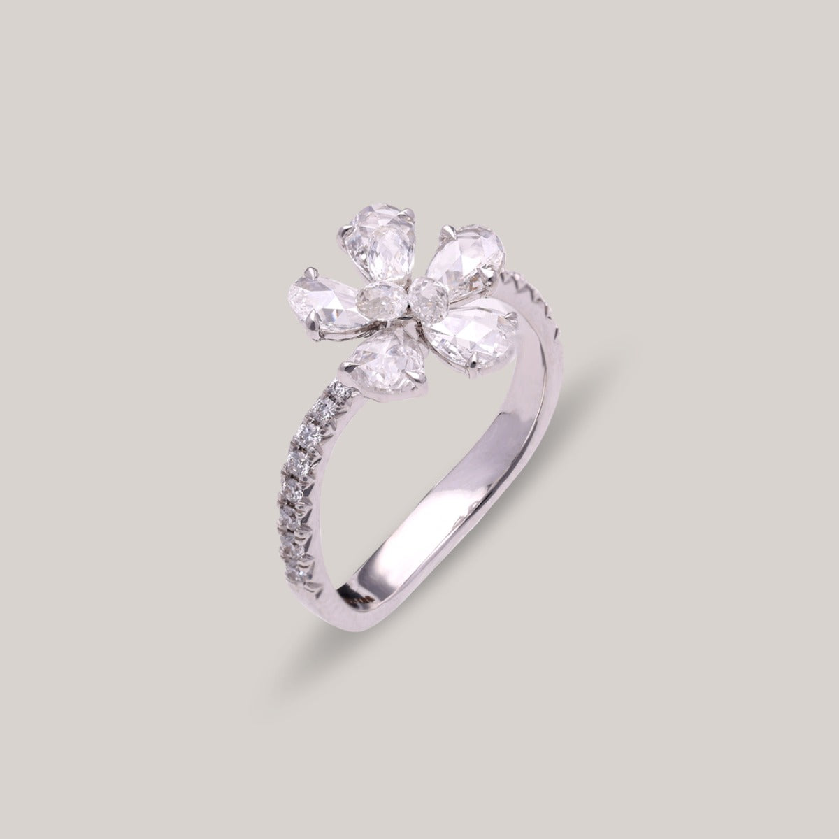 Frozen Bloom Diamond Ring