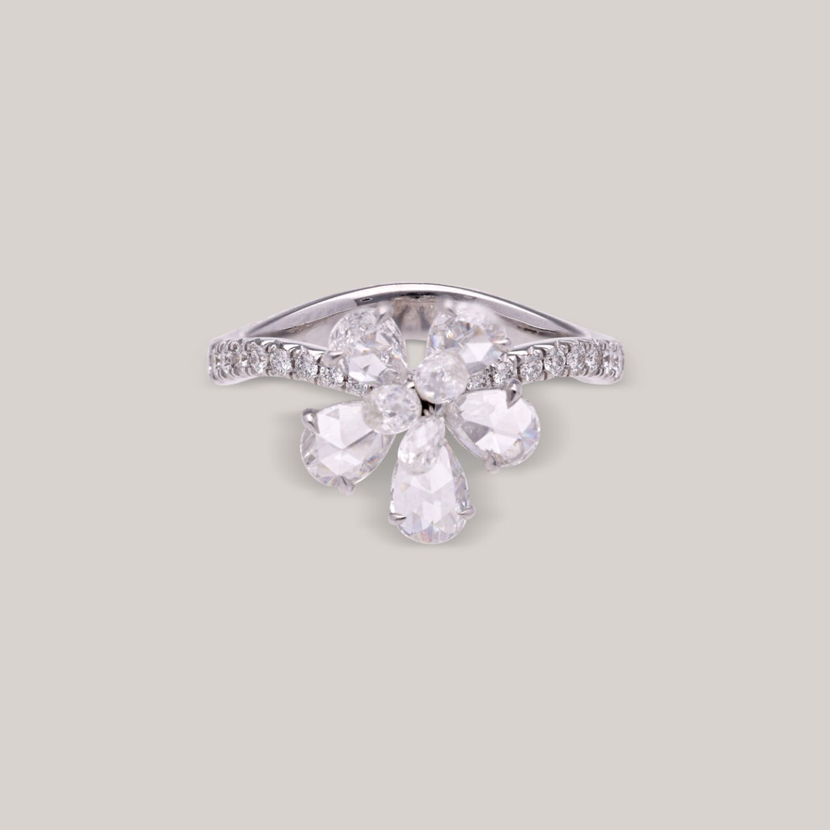 Frozen Bloom Diamond Ring