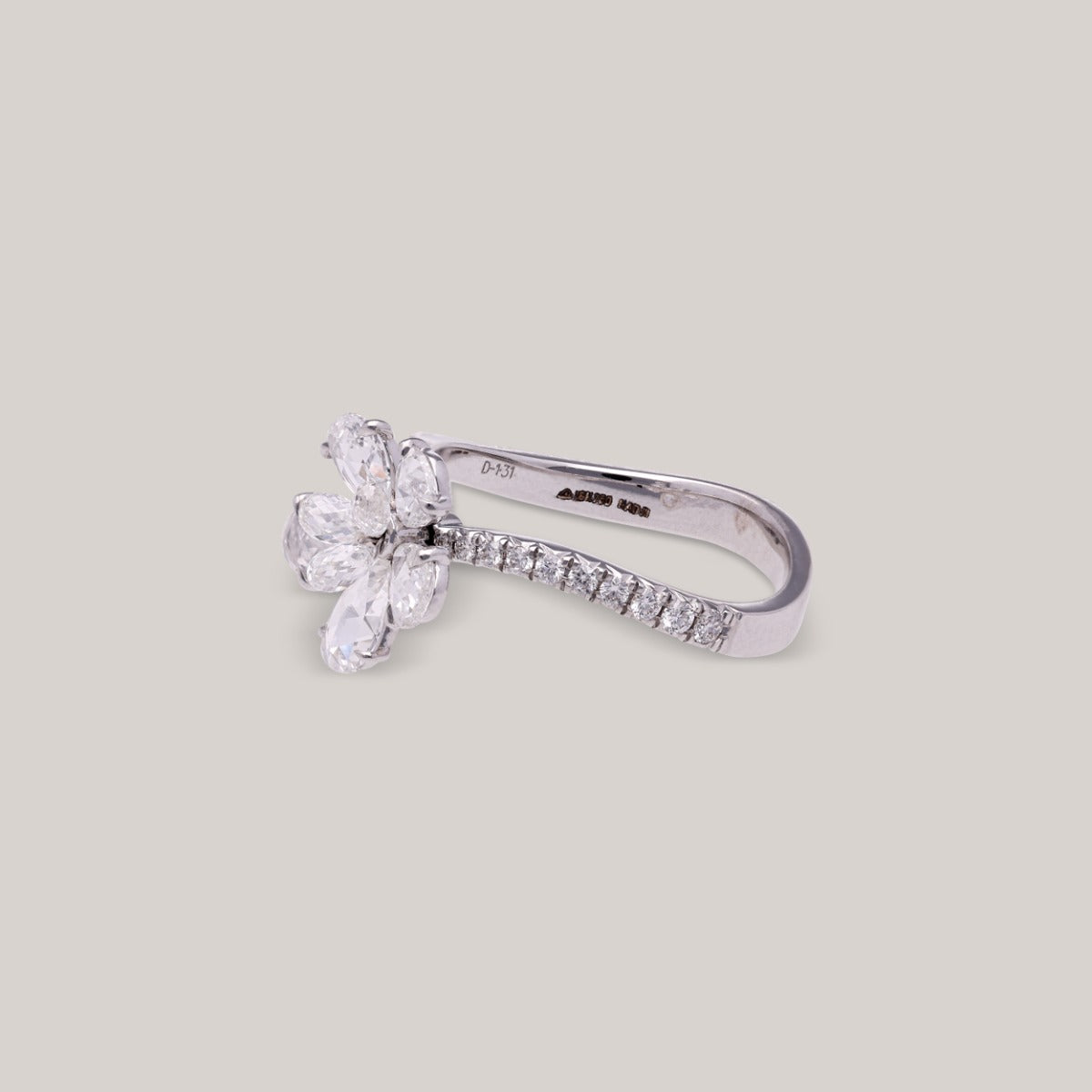 Frozen Bloom Diamond Ring