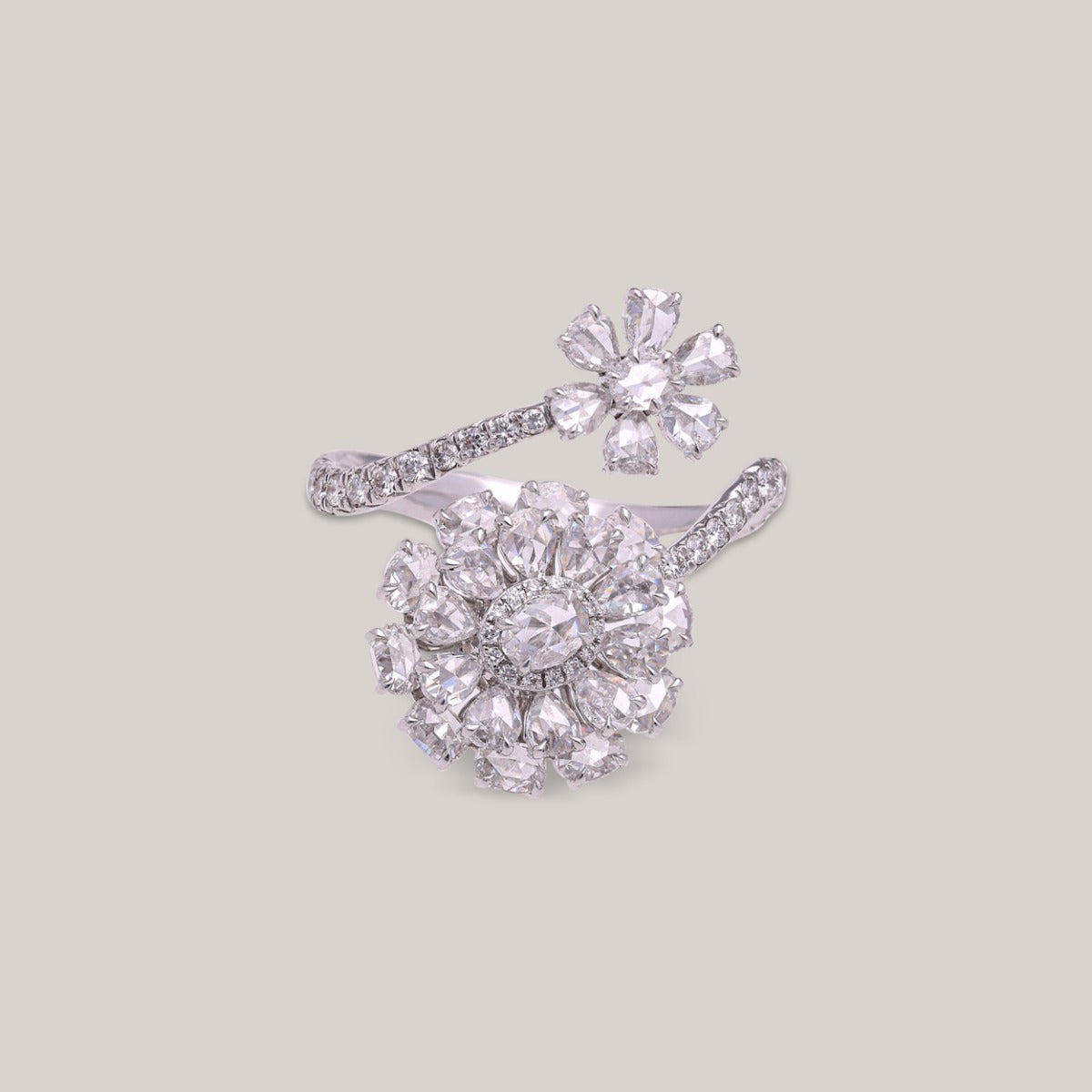 Glittering Orchid Diamond Ring