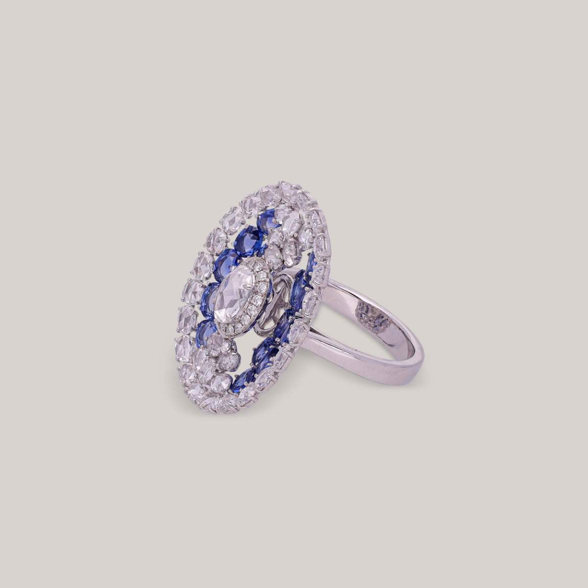 Imperial Sapphire Medallion Diamond Ring