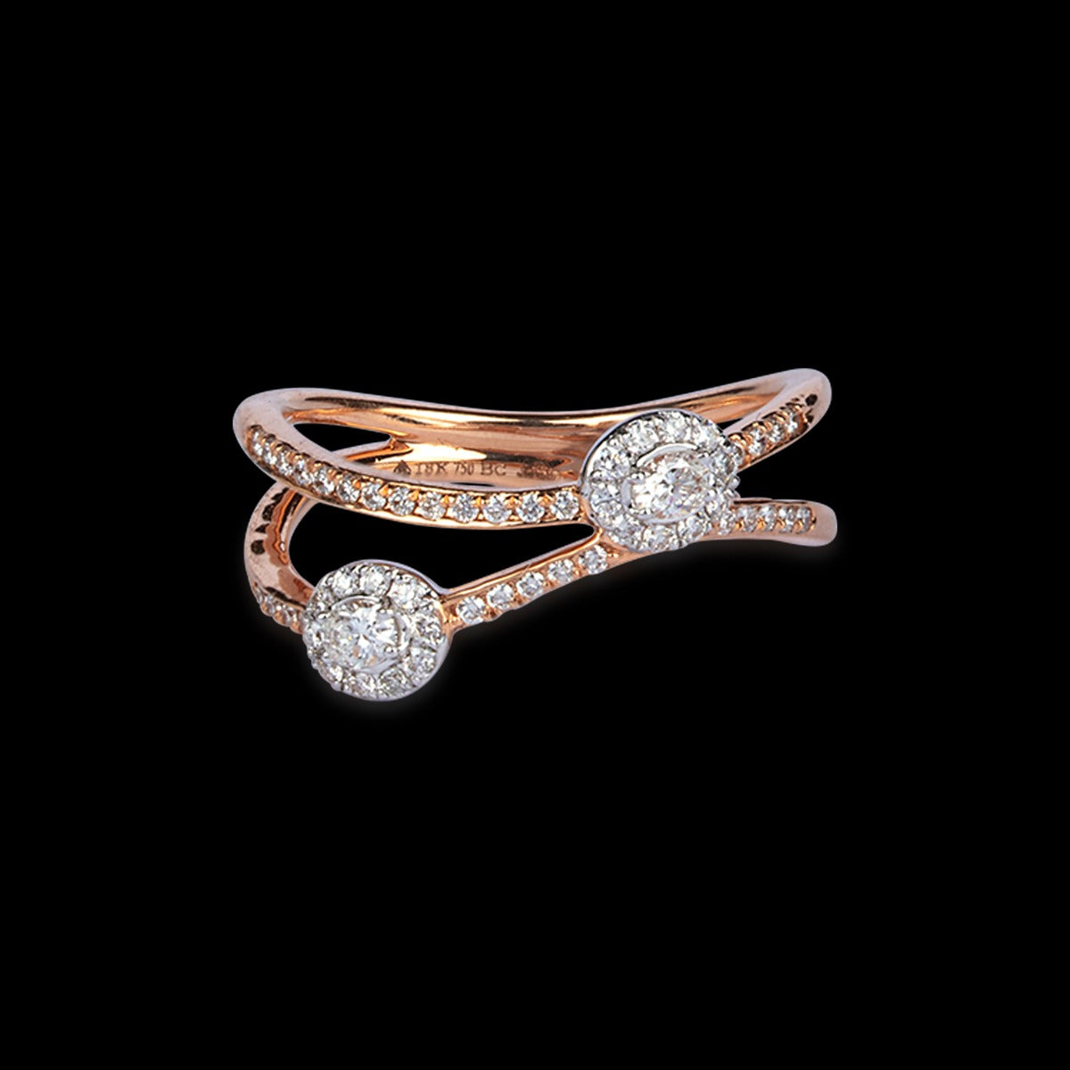 Double Wound Diamond Ring