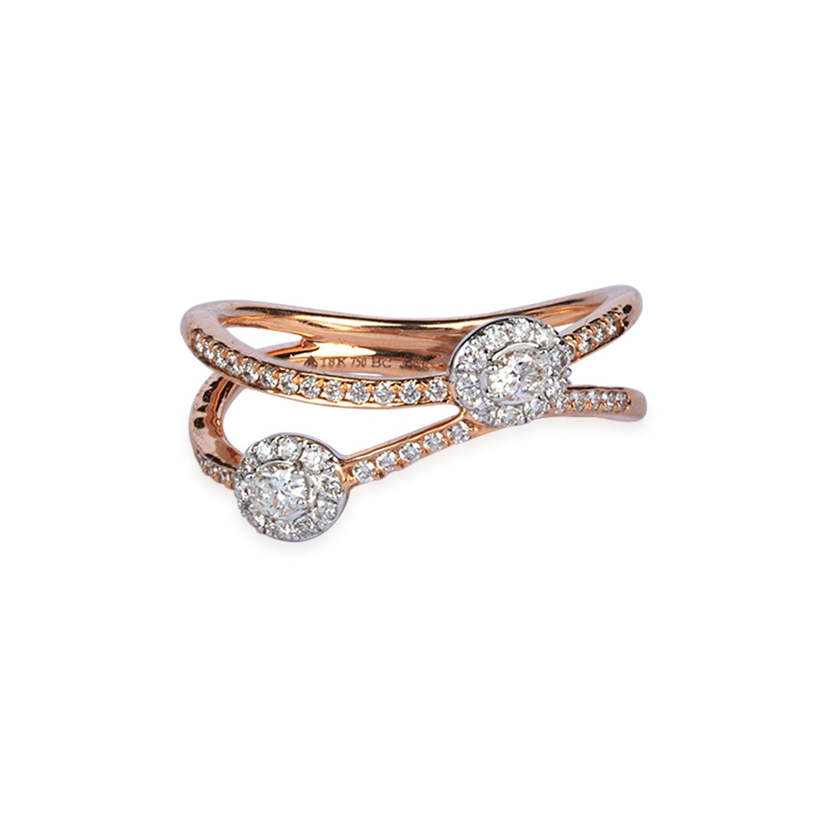 Double Wound Diamond Ring