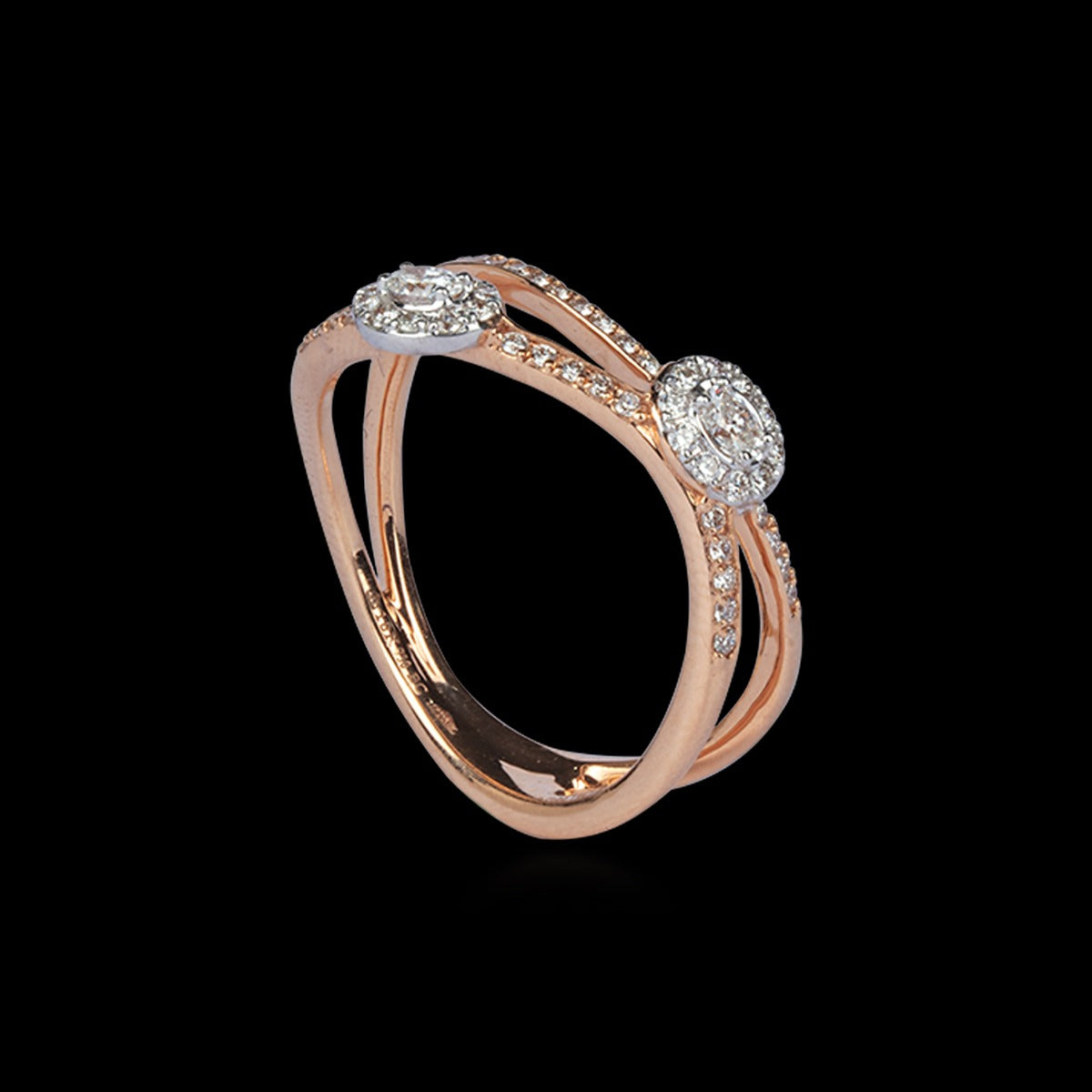 Double Wound Diamond Ring