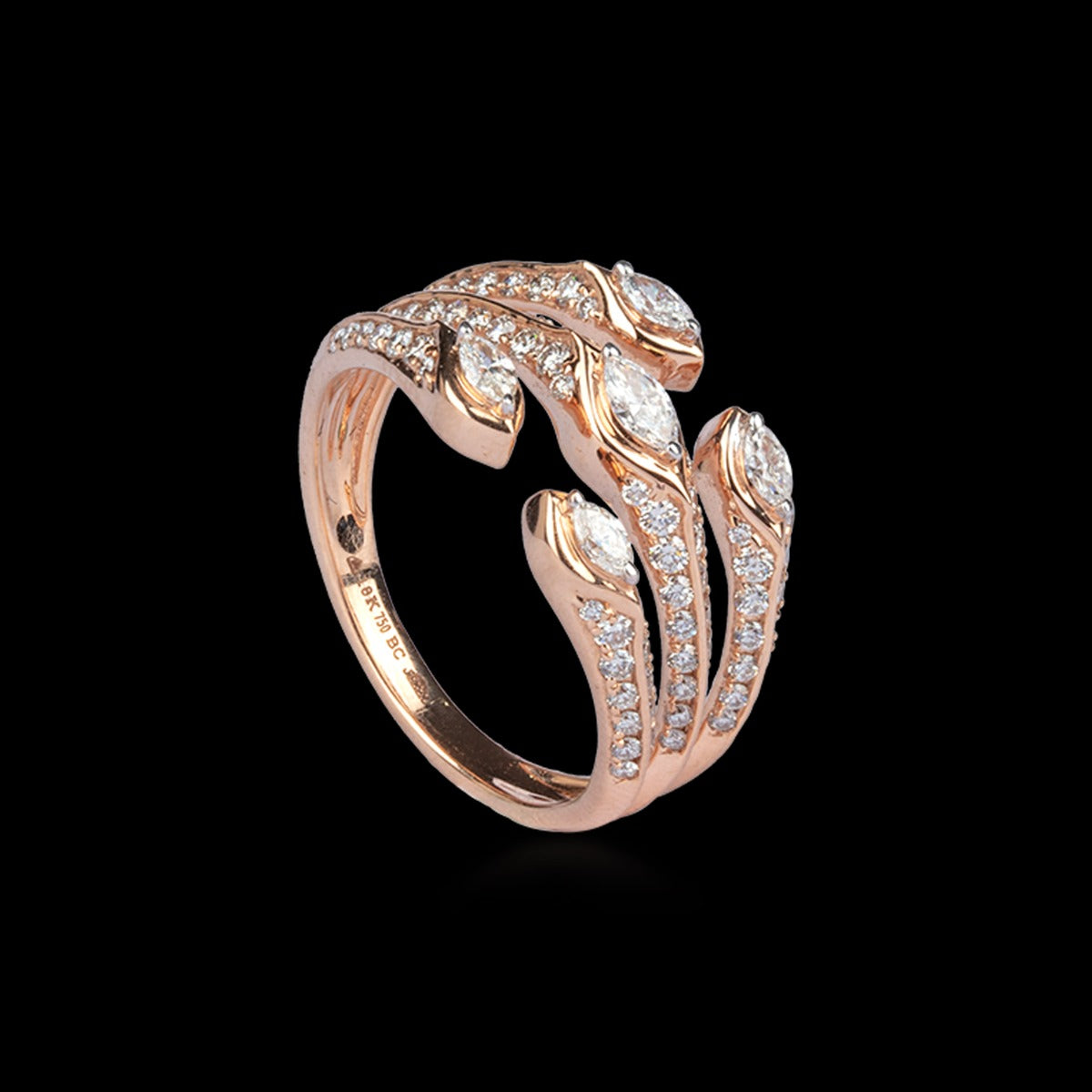 Petunia Creeper Diamond Ring