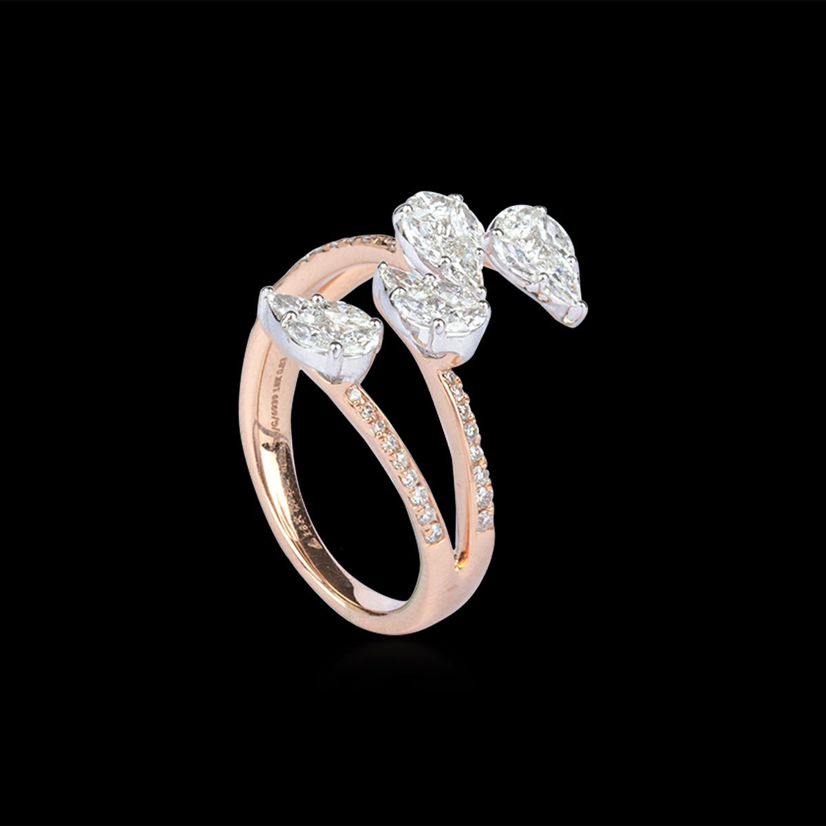 Shooting Stems Diamond Ring