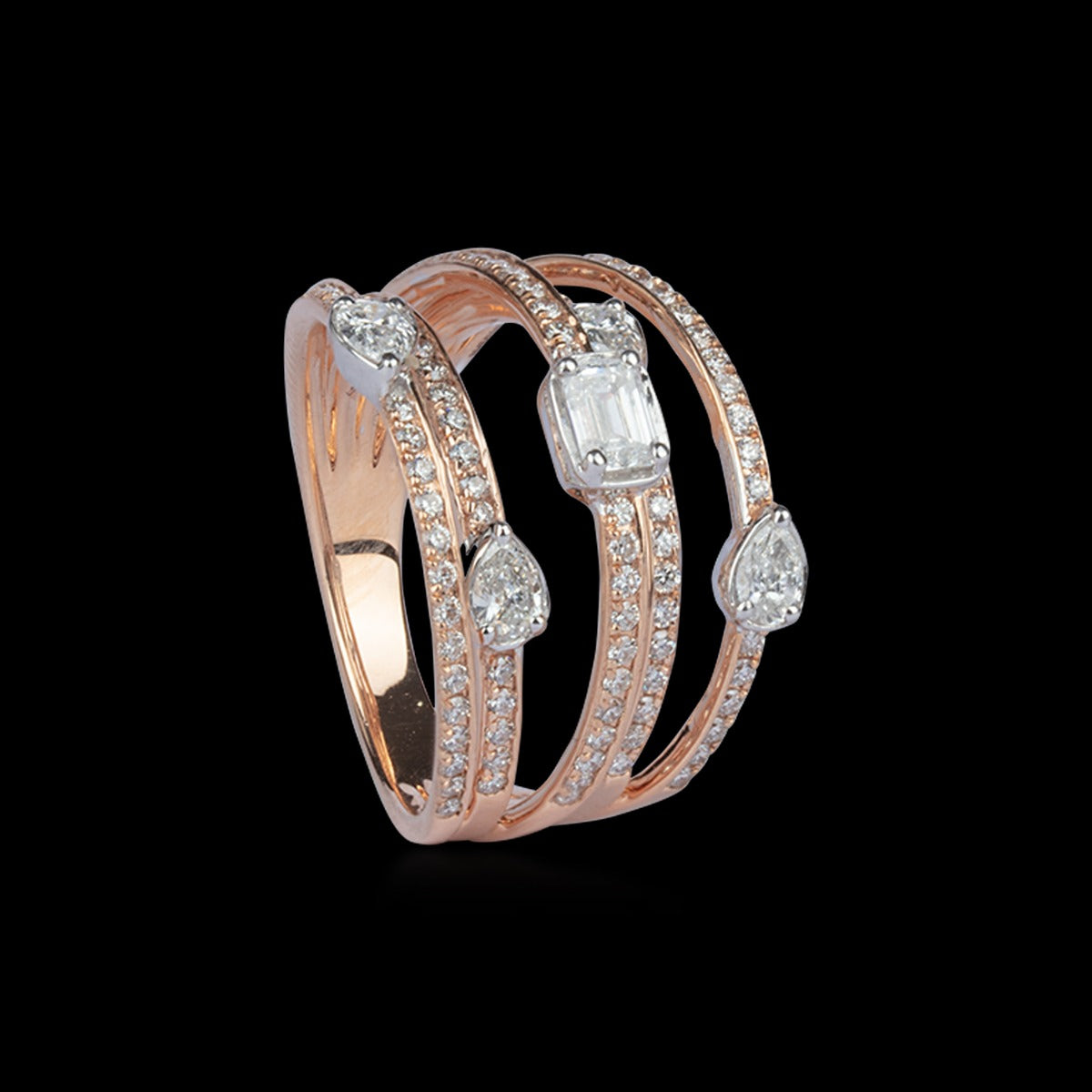 Zig Zag Diamond Ring