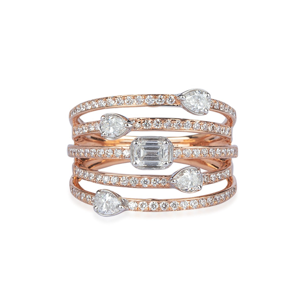 Zig Zag Diamond Ring